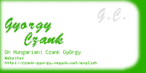 gyorgy czank business card