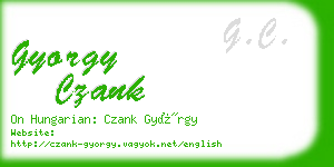 gyorgy czank business card